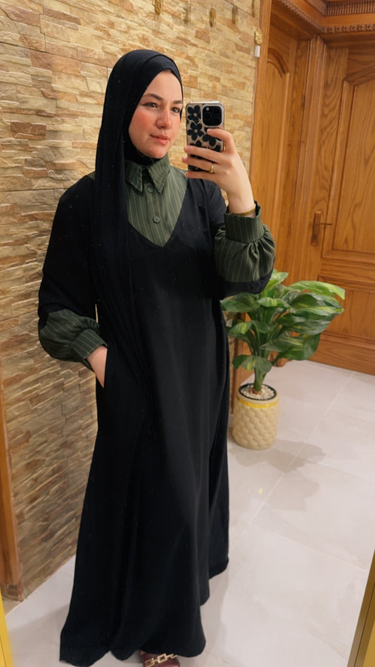 Wakar Dress | Elegant Modest Black Maxi