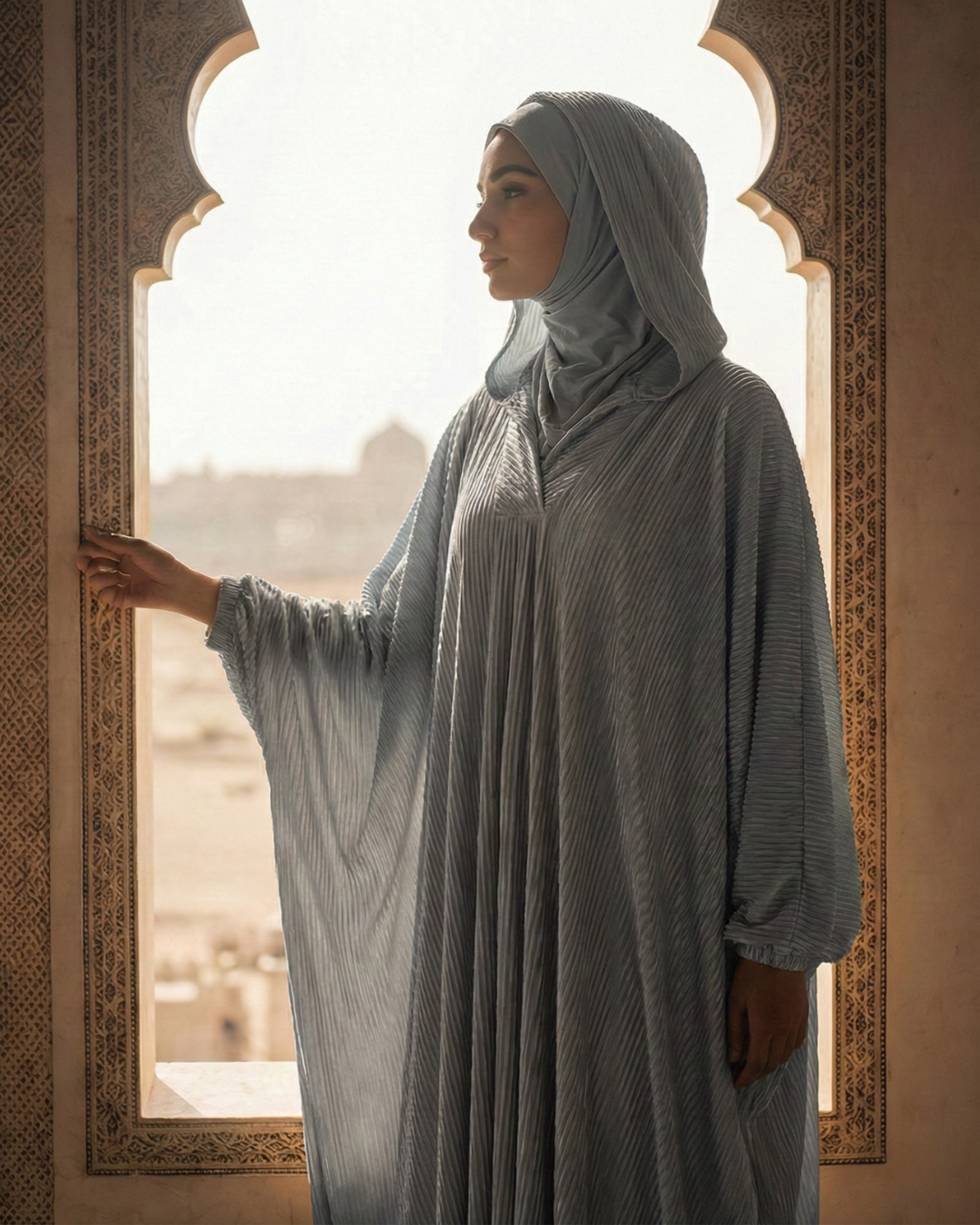 Pleated Katefa Esdal with Hood