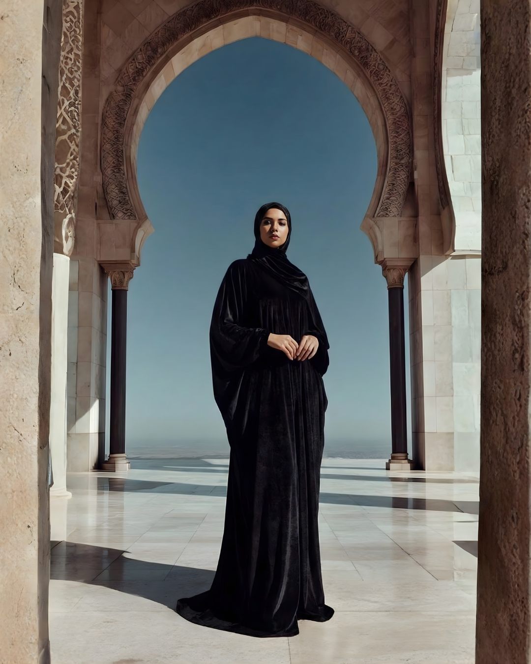 Plain Katefa Esdal with Scarf