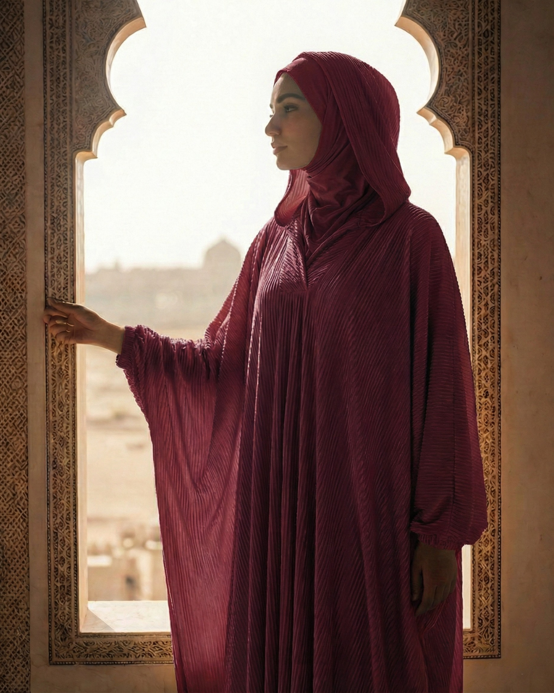 Pleated Katefa Esdal with Hood