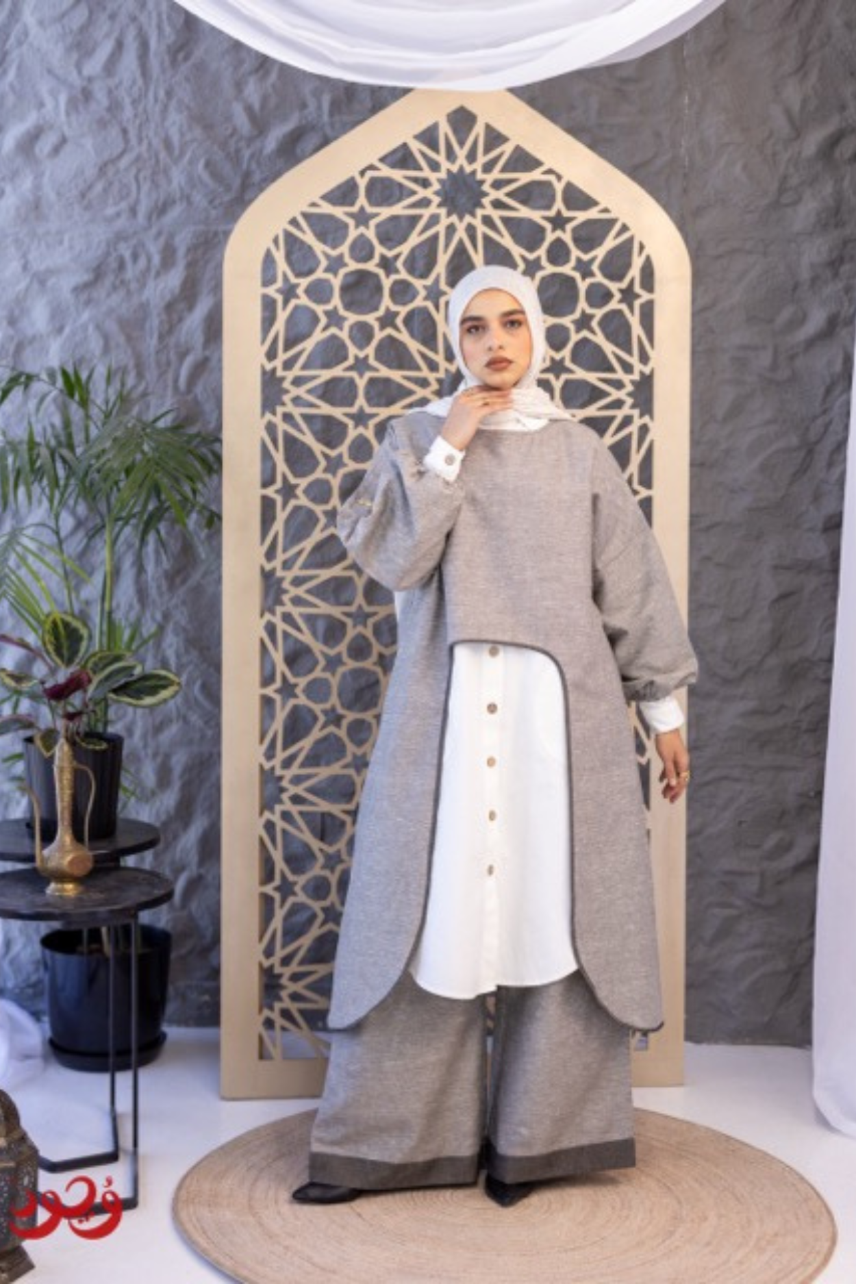 Grey 2-Piece Casual Women Set