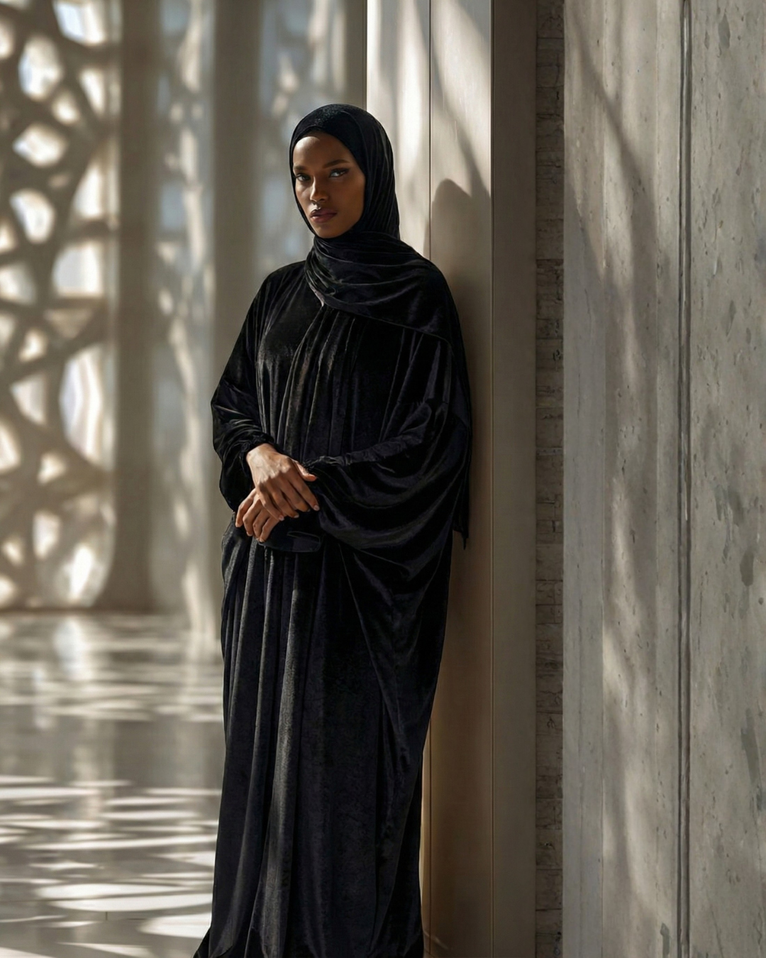Plain Katefa Esdal with Scarf
