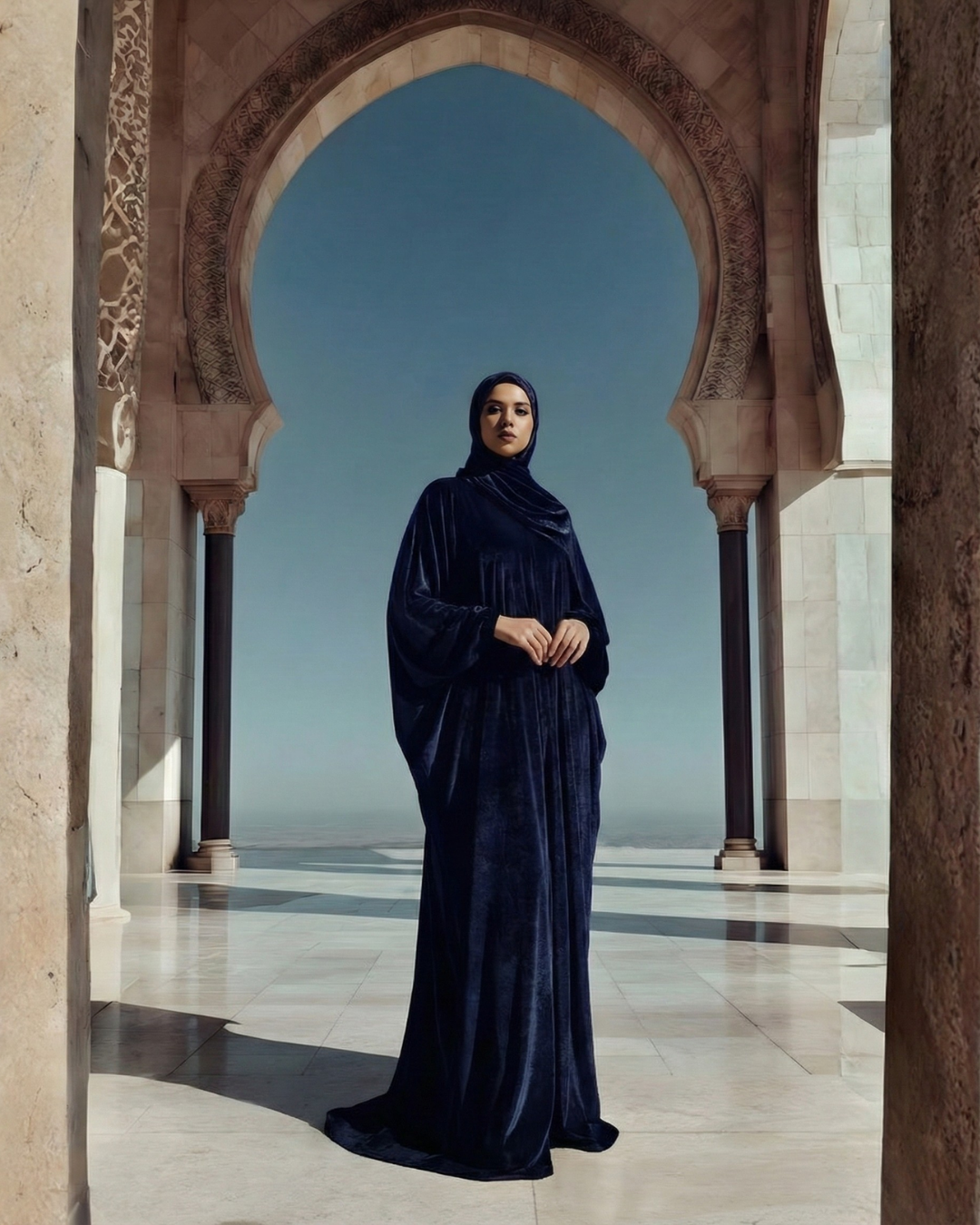 Plain Katefa Esdal with Scarf