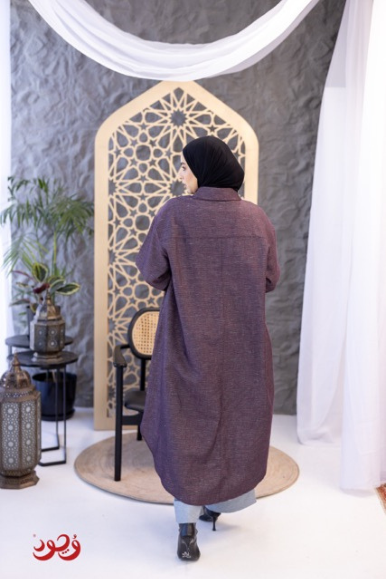 Dark Red Long Women Shirt