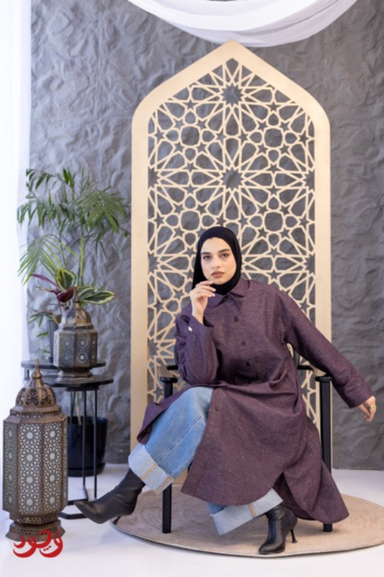 Dark Red Long Women Shirt