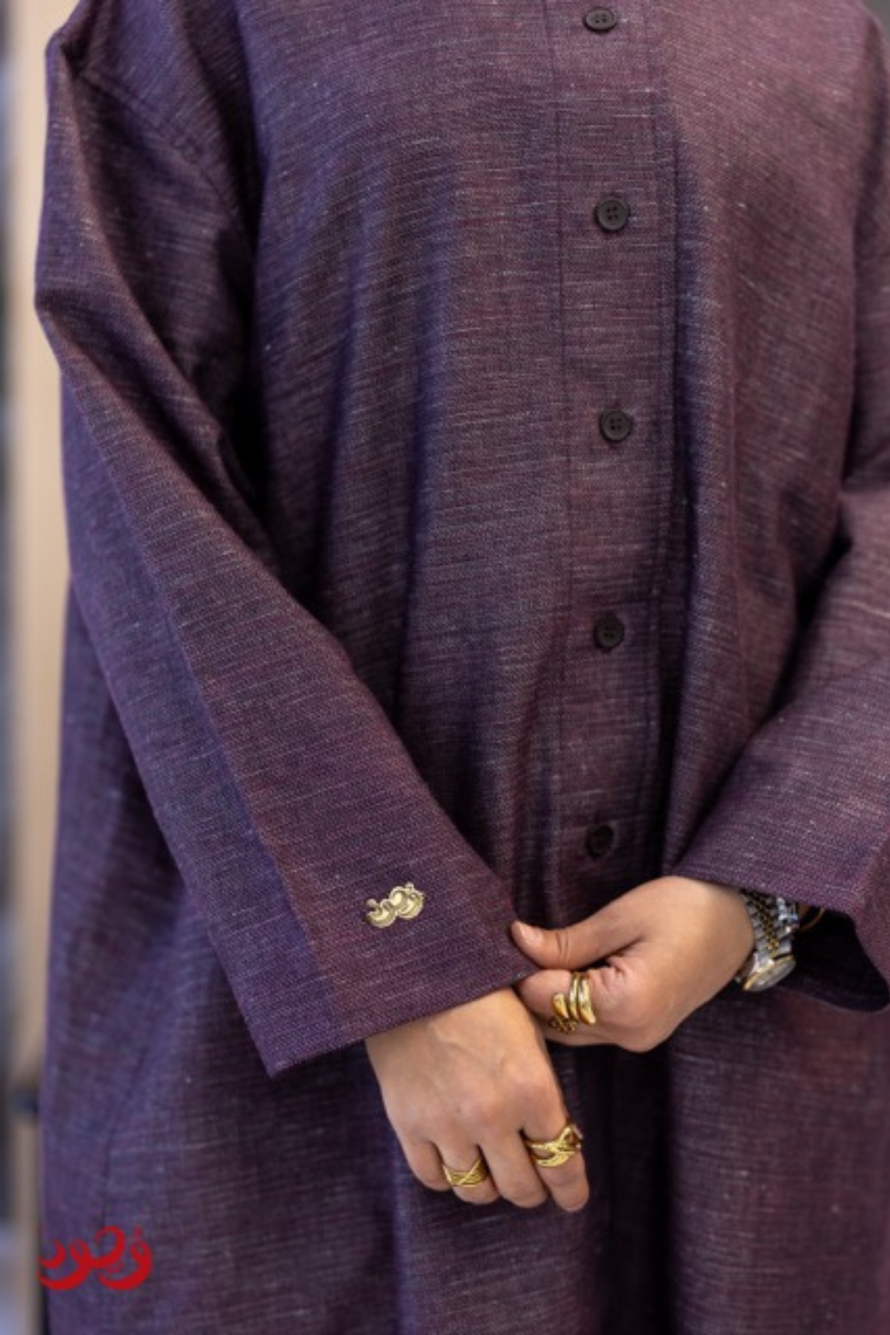 Dark Red Long Women Shirt