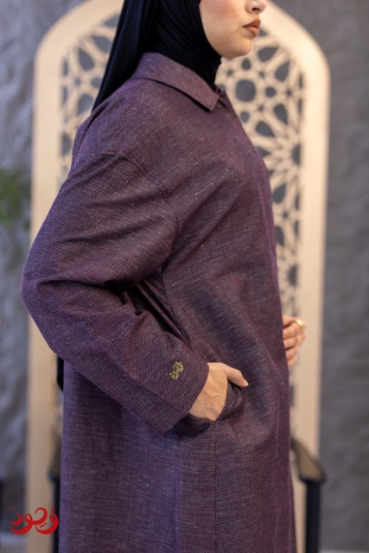 Dark Red Long Women Shirt