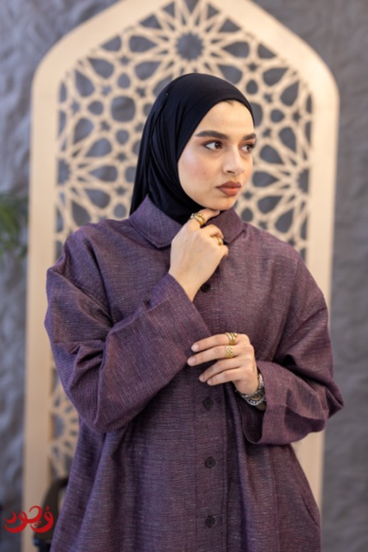 Dark Red Long Women Shirt