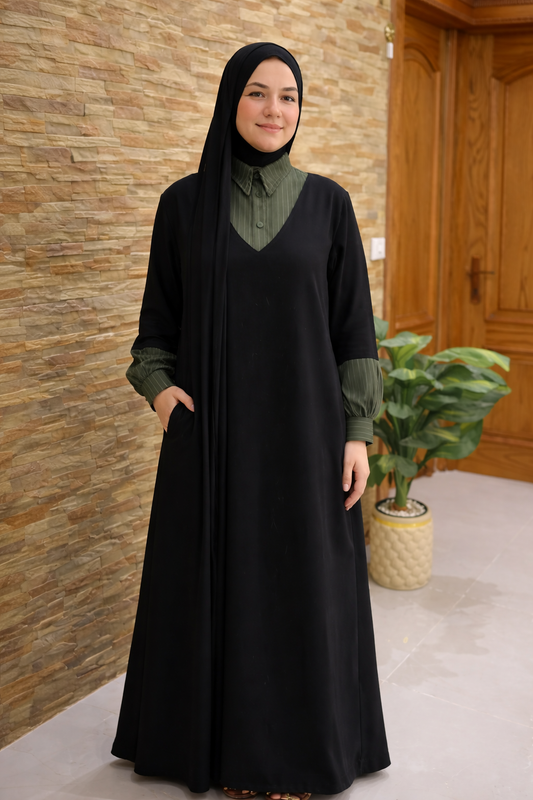 Wakar Dress | Elegant Modest Black Maxi