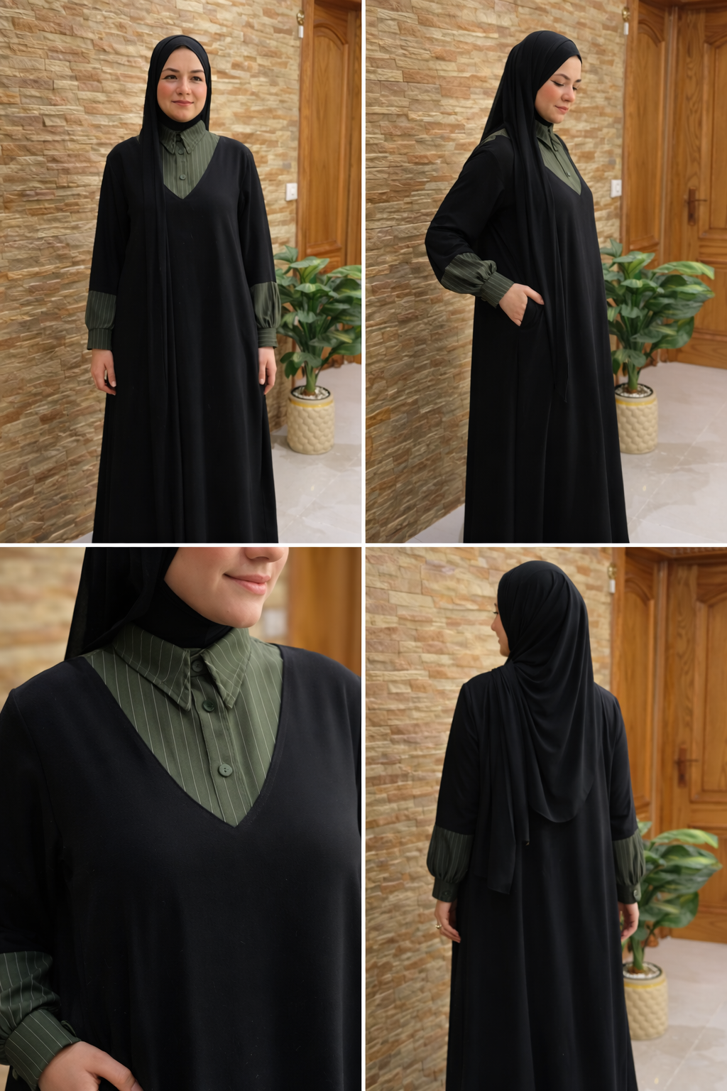 Wakar Dress | Elegant Modest Black Maxi